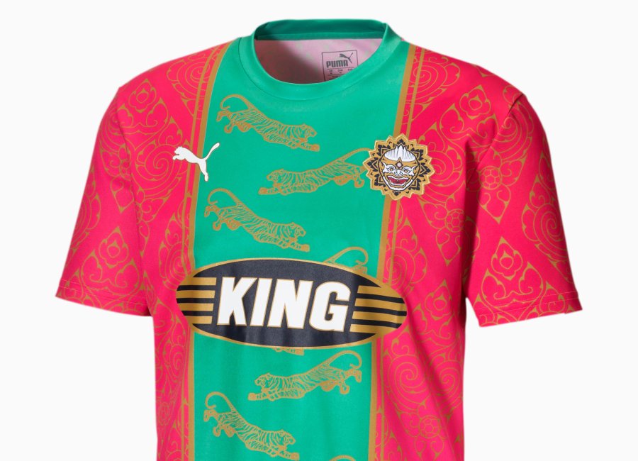 Puma Bangkok City Influence Football Shirt - Raspberry / Mint Leaf #pumafootball #footballshirt