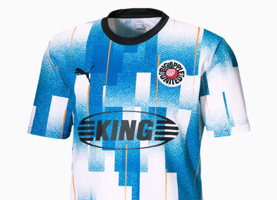 Puma New York City Influence Football Shirt - Electric Blue Lemonade / White #pumafootball #footballshirt