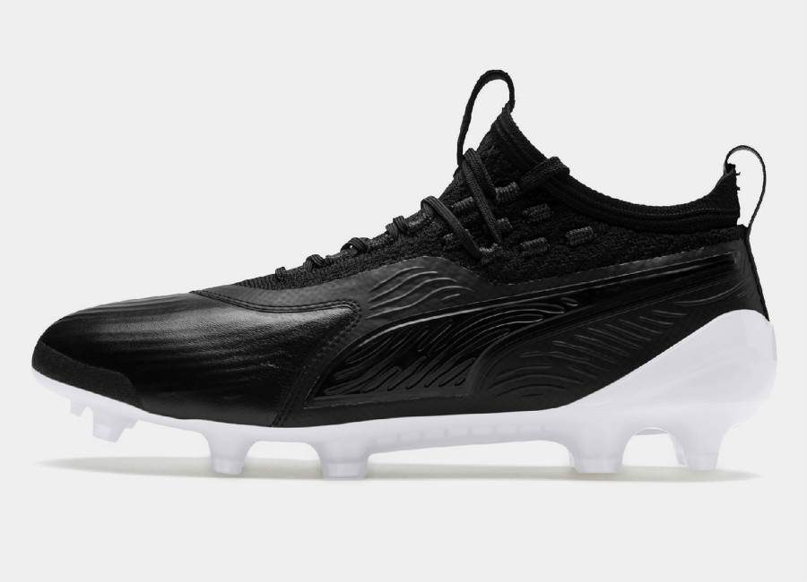 Puma One 19.1 evoKNIT FG/AG Eclipse - Black / Black / White #footballboots #soccerboots #pumafootball
