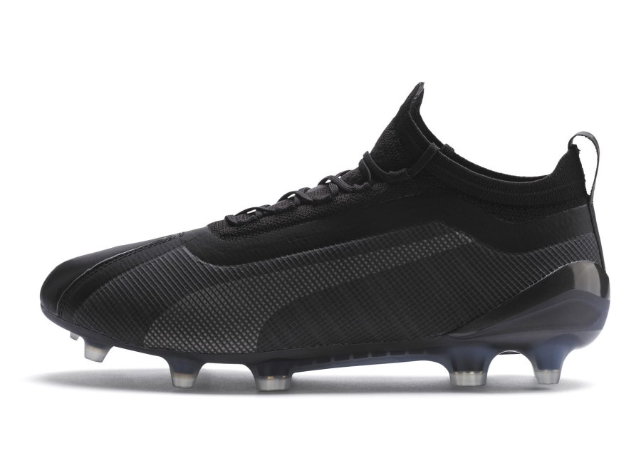 Puma One 5.1 FG/AG - Black / Black / Puma Aged Silver #footballboots #pumafootball