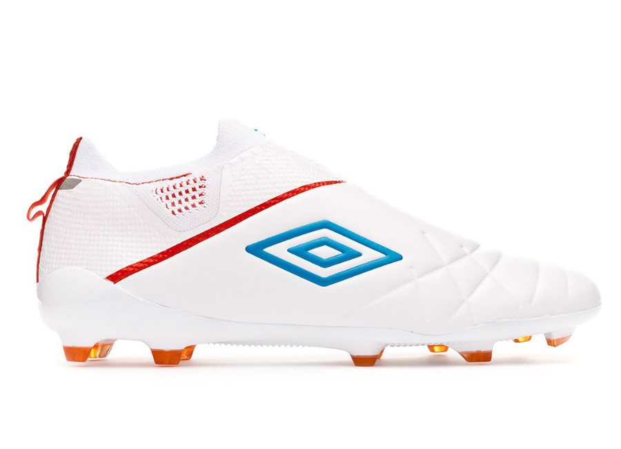 Umbro Medusae III Elite HG - White / Ibiza Blue / Cherry Tomato #footballboots #soccerboots #umbro