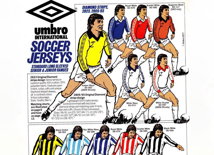 1977-78 Umbro Catalogue Pages #umbro #footballkits #footballshirts