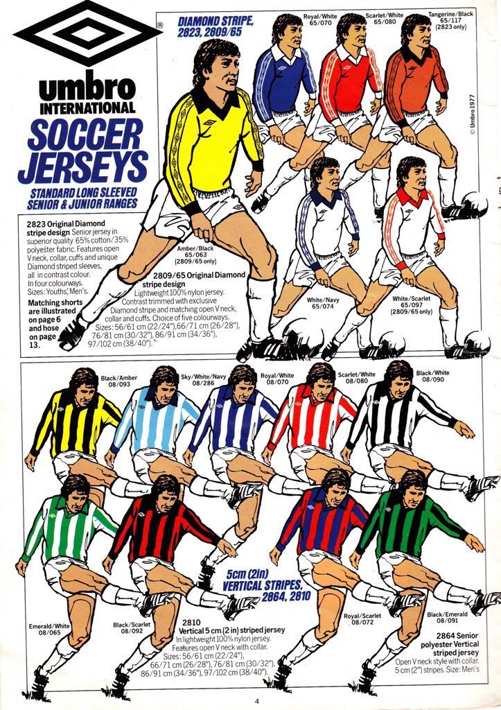 1977 78 umbro catalogue pages
