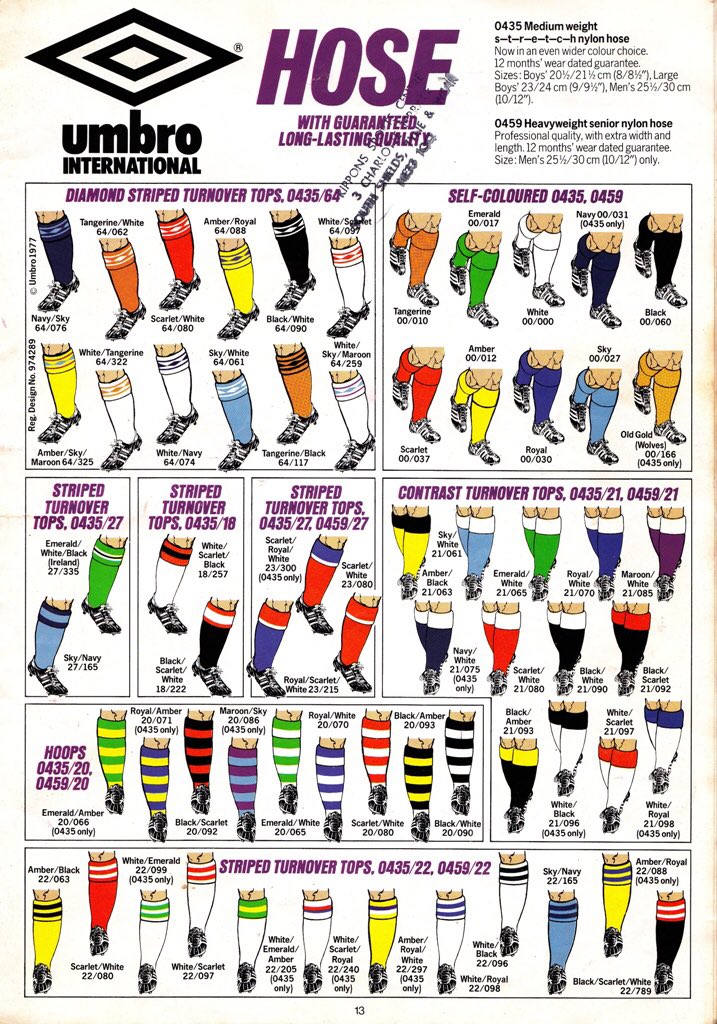 1977 78 umbro catalogue pages