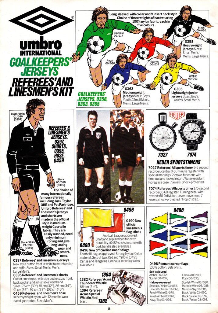1977 78 umbro catalogue pages