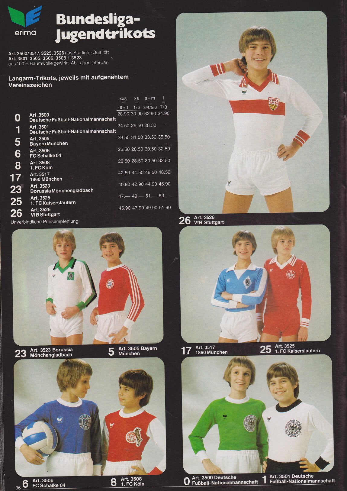 1981 Erima Catalogue Pages