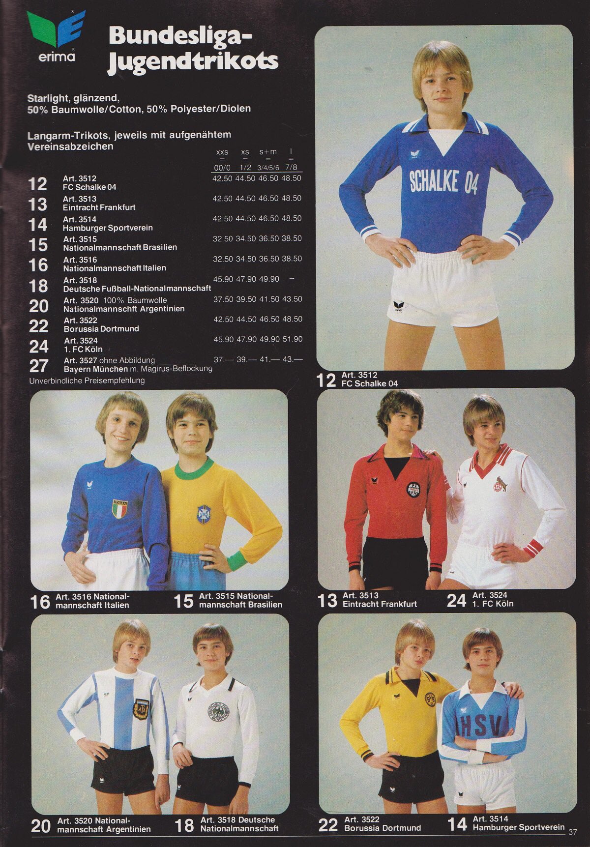 1981 Erima Catalogue Pages