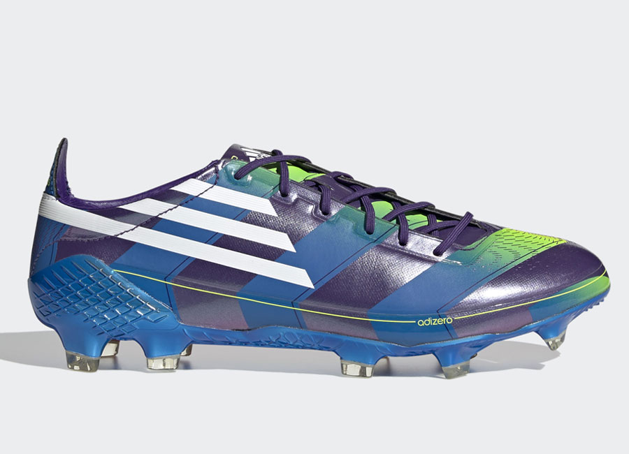 Adidas F50 Ghosted Adizero FG Memory Lane - Purple / Cloud White / Signal Green #adidasfootball #footballboots