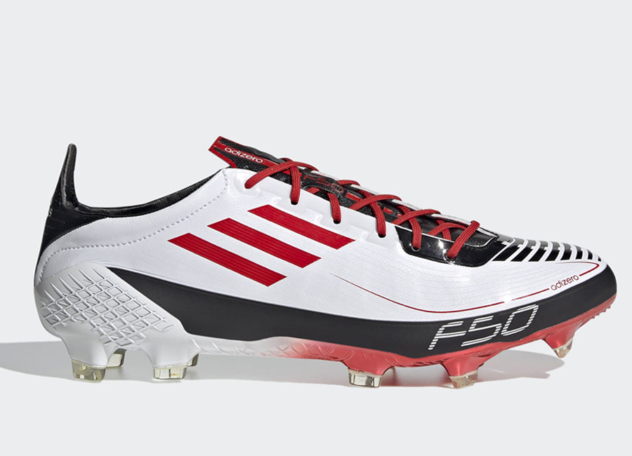 Adidas F50 Ghosted Adizero Prime FG - Cloud White / Red / Core Black #adidasfootball #footballboots