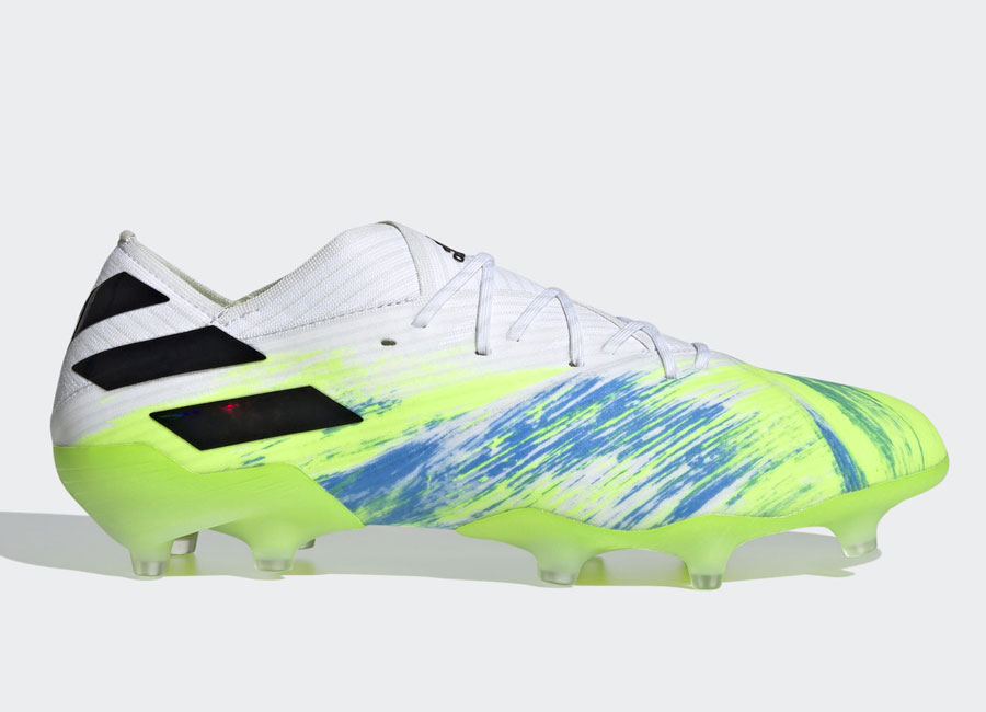 Adidas Nemeziz 19.1 FG Uniforia - Cloud White / Core Black / Signal Green #footballboots #adidasfootball
