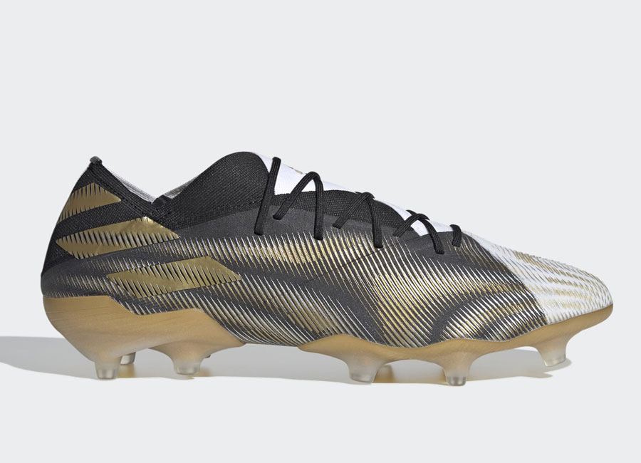 Adidas Nemeziz.1 FG Atmospheric - Cloud White / Gold Metallic / Core Black #footballboots #adidasfootball