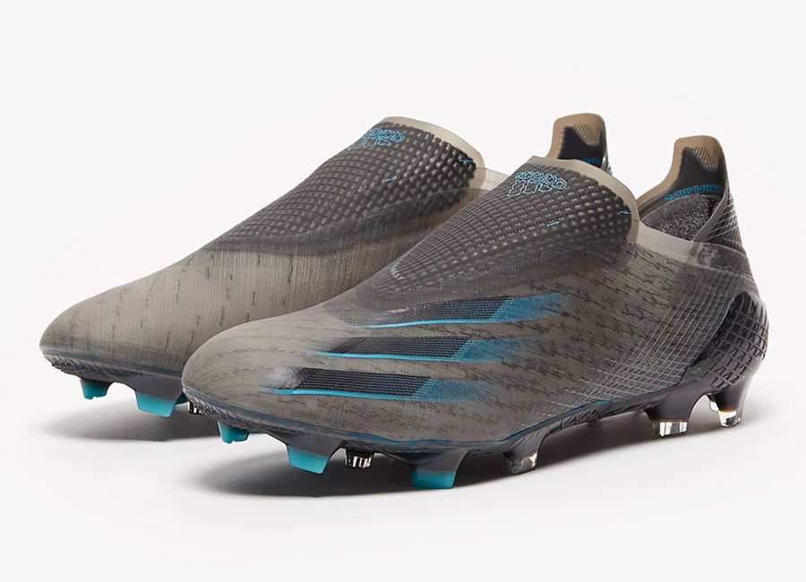 Adidas X Ghosted+ FG - Core Black / Signal Cyan #footballboots #adidasfootball
