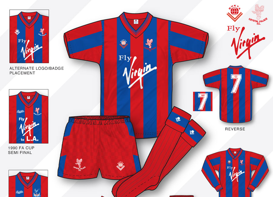 An in-depth look: Crystal Palace 1988-90 Home Kit #crystalpalace #crystalpalacefc #CPFC #kitdesign