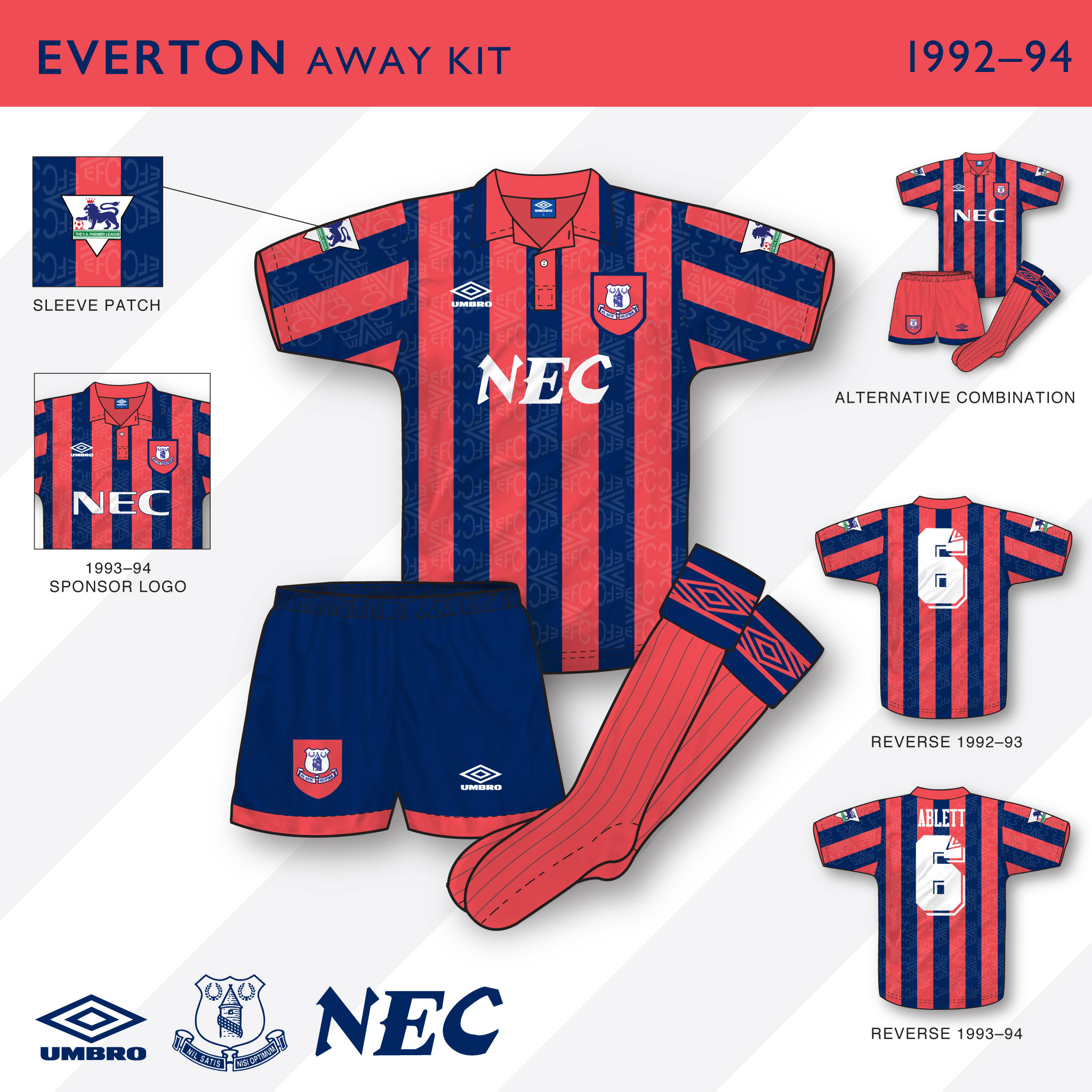 everton 1992 94 away kit