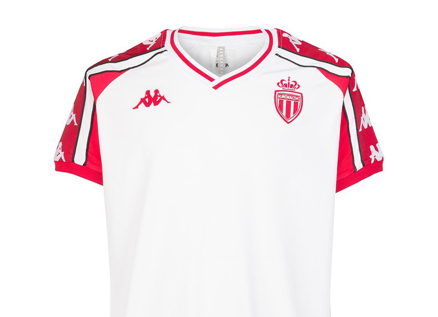 AS Monaco Kappa Retro Aniet Shirt - White / Red #ASMonaco #teamMonaco #footballshirt