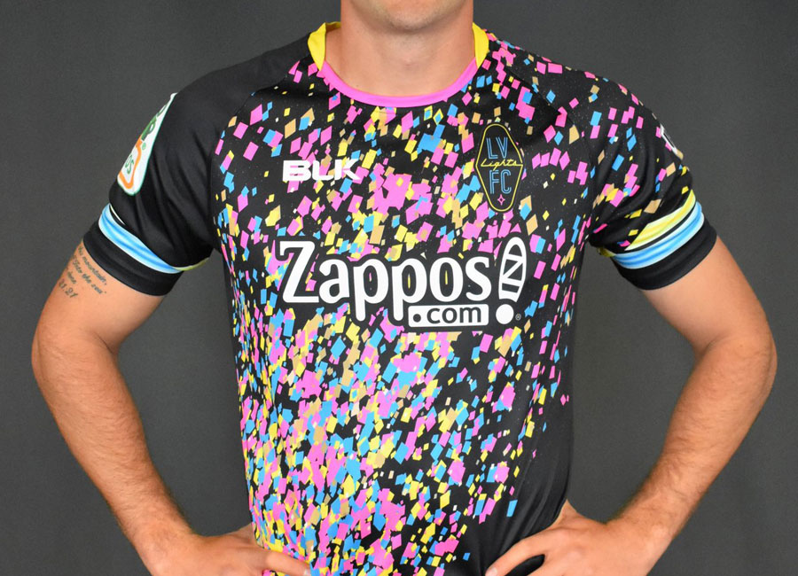 Las Vegas Lights 2020 BLK Away 1 Kit #lvlightsfc #LasVegasLights #ussoccer #VivaLights