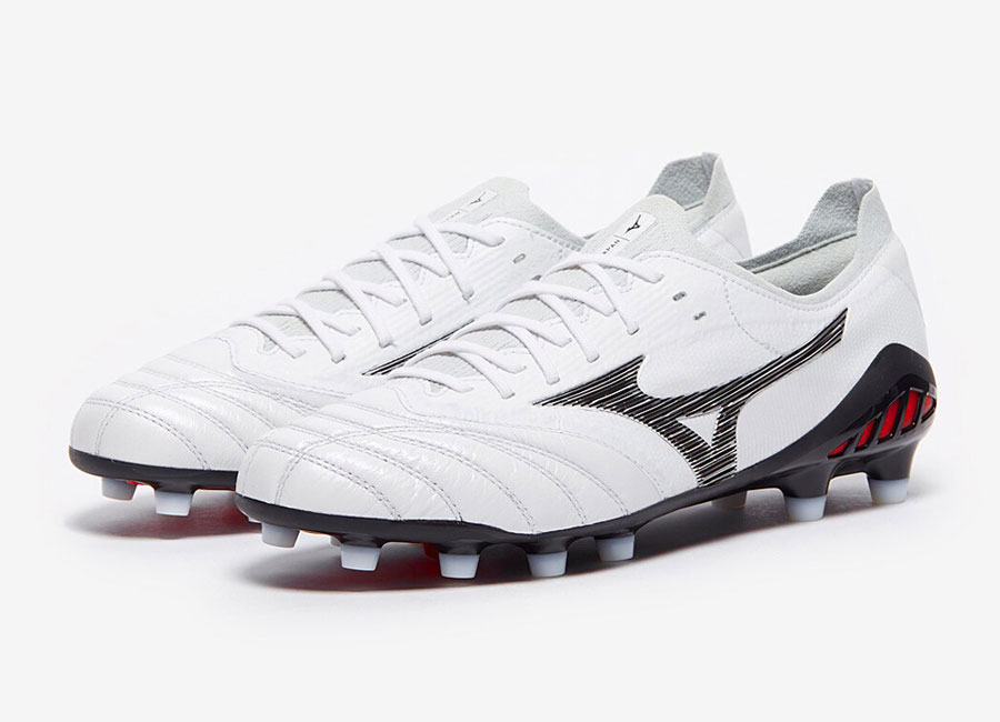 Mizuno Morelia Neo 3 ß Made In Japan FG - White / Black / Chinese Red #footballboots #Mizunofootball