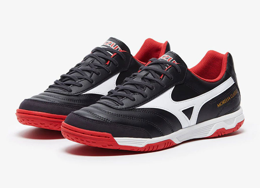 Mizuno Morelia Sala Classic IN - Phantom / White / Chinese Red #Mizuno #Mizunofootball #futsal