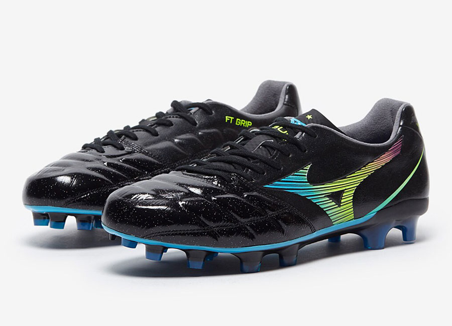 Mizuno Rebula Cup Made In Japan FG - Black / Blue Atoll #Mizuno #Mizunofootball #footballboots