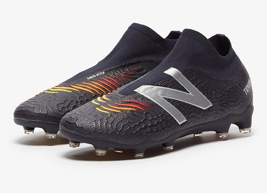 New Balance Tekela V3 Limited Edition Laceless FG - Black / Flame #footballboots #soccerboots #nbfootball