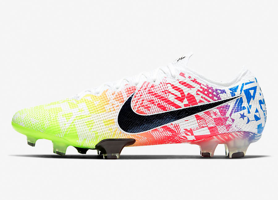 Nike Mercurial Vapor 13 Elite Neymar Jr. FG - White / Racer Blue / Volt / Black #Neymar #footballboots #nikefootball