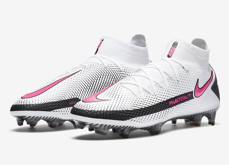 Nike Phantom GT Elite Dynamic Fit FG - White / Black / Pink Blast #footballboots #nikefootball #nikefutbol
