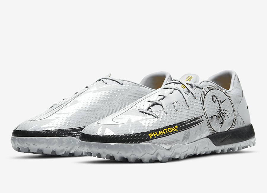 Nike Phantom Scorpion Academy TF - Wolf Grey / Black / Speed Yellow / Metallic Silver #nikefootball #5aside