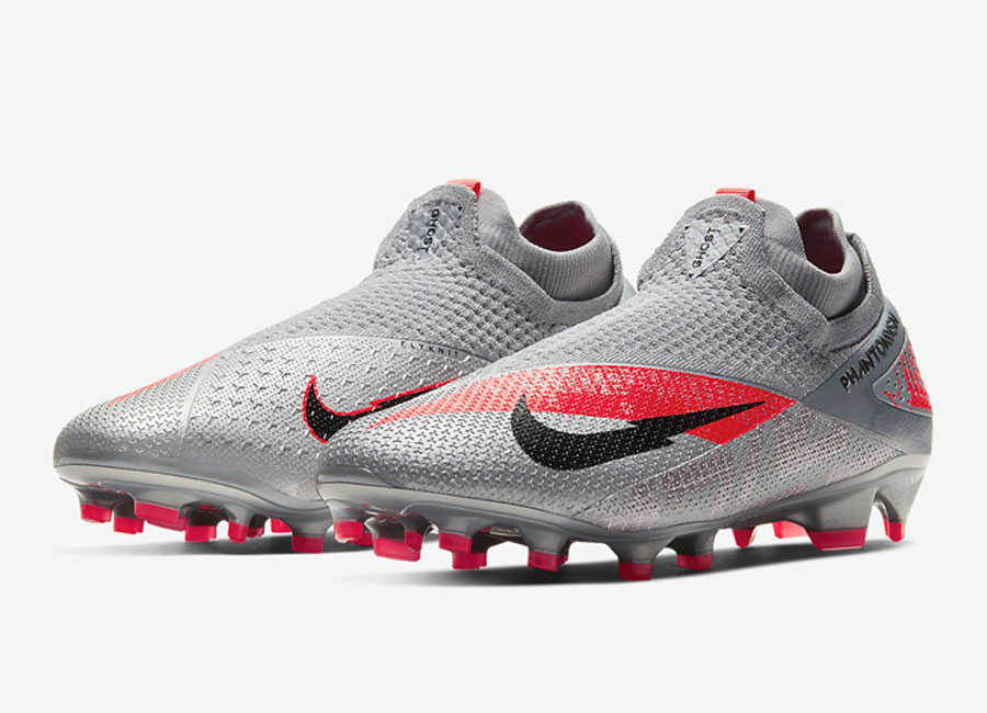 ike Phantom Vision 2 Elite Dynamic Fit FG Neighbourhood - Metallic Bomber Grey / Particle Grey / Laser Crimson / Black #footballboots #nikefootball