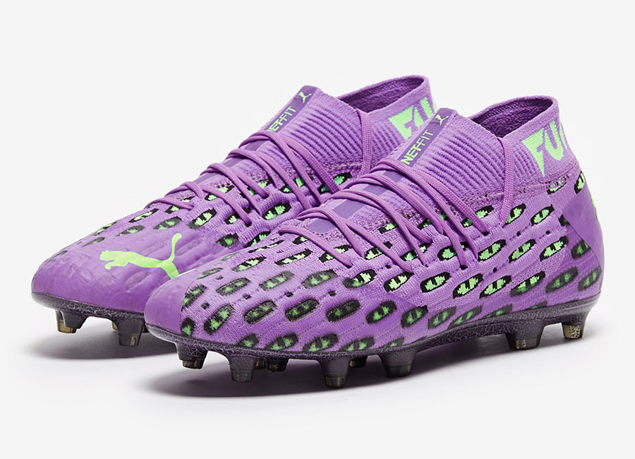Puma Future 6.1 Netfit FEAR FG/AG - Luminous Purple / Elektro Green / Black #footballboots #pumafootball