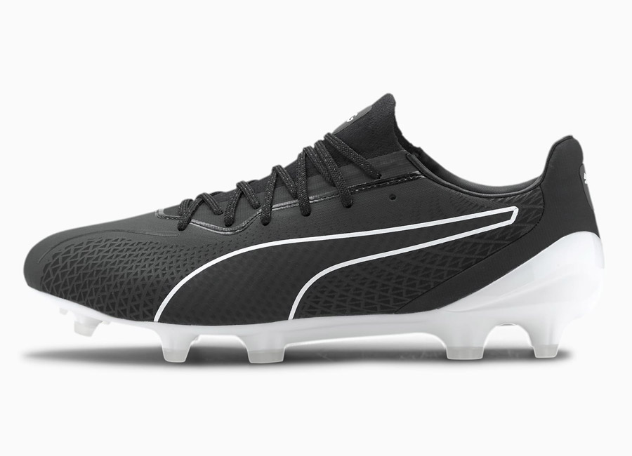Puma KING Platinum Lazertouch FG/AG - Puma Black / Puma White #footballboots #pumafootball