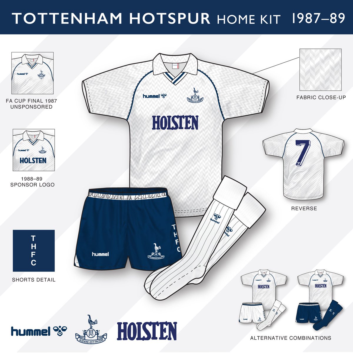 tottenham hotspur 1987 89 home kit