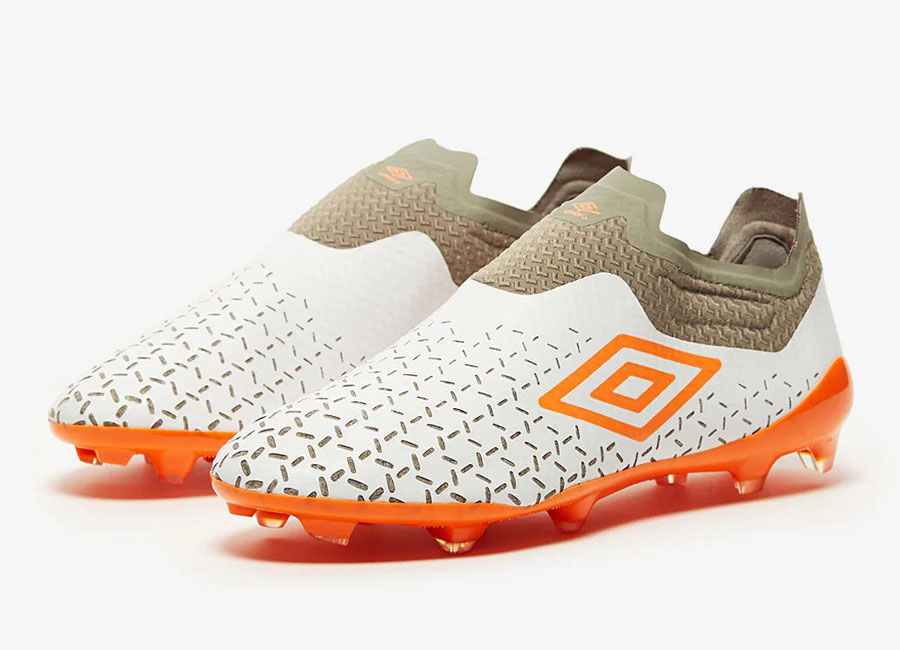 Umbro Velocita V Elite FG - White / Carrot / Gray #footballboots #umbro