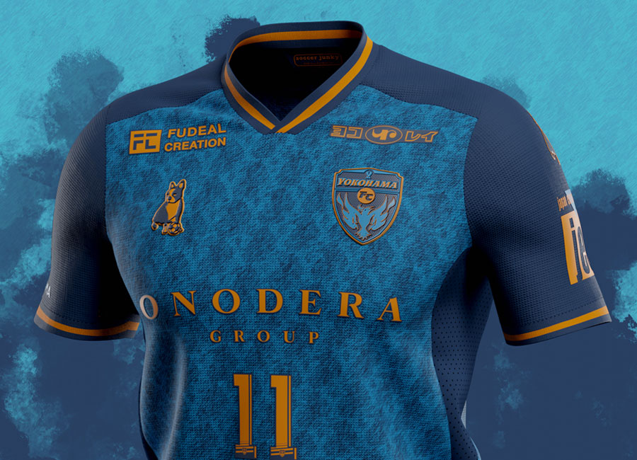 Yokohama FC X Soccer Junky Home Shirt Concept by Corinth #YokohamaFC #横浜FC #jleague #kitdesign