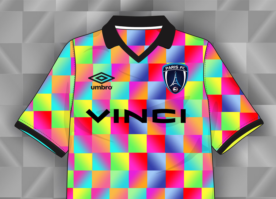Paris FC X Umbro Shirt Concept by ConceptFootball #kitdesign #conceptkit #ParisFC #TeamPFC