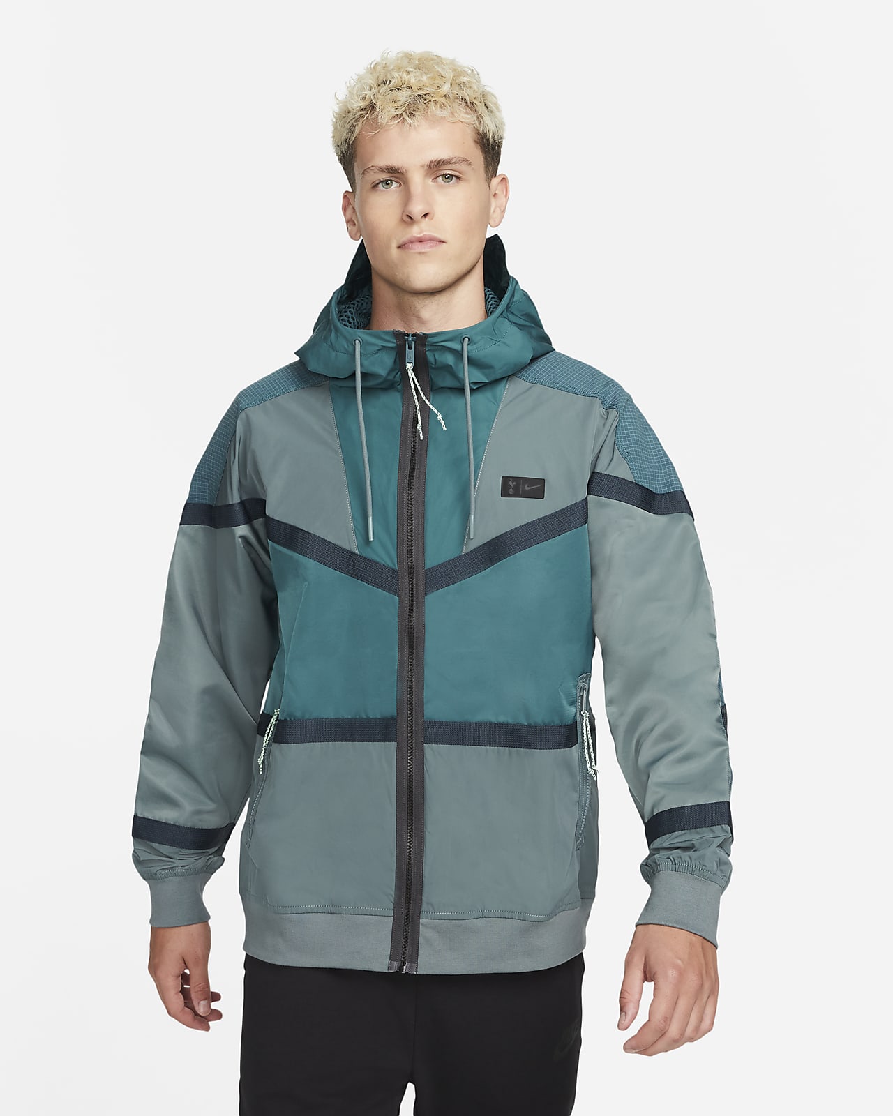 Tottenham Hotspur 21/22 Hooded Woven Jacket - Hasta / Dark Teal Green / Dark Teal Green