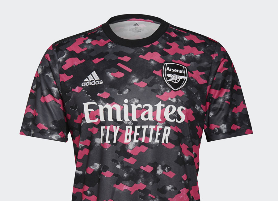 Arsenal Pre-Match Jersey - Pink / Dgh Solid Grey / Black #adidasfootball #arsenal #wearethearsenal