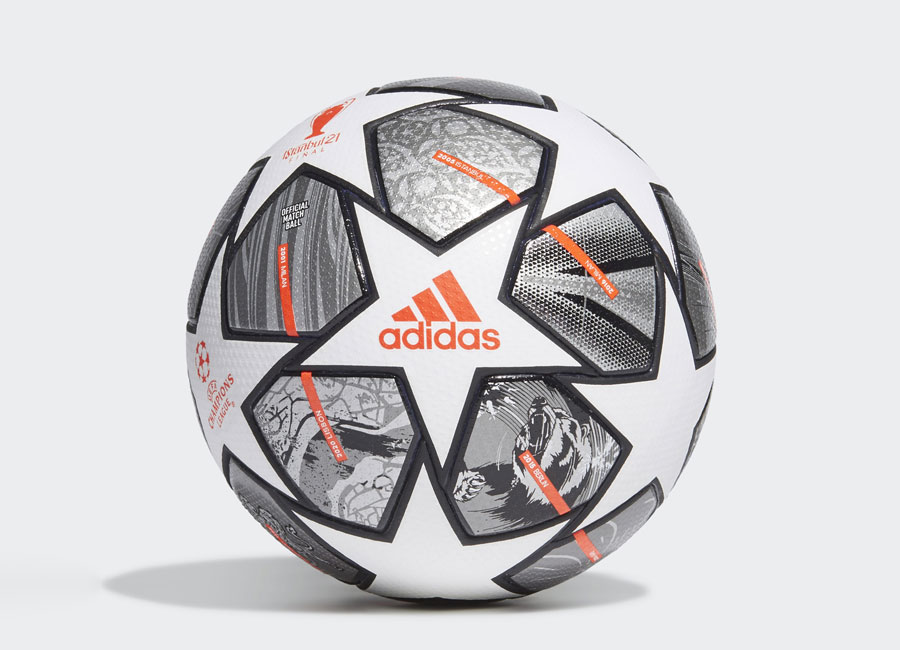 Adidas Finale 21 20Th Anniversary UCL Pro Football - White / Iron Metallic / Silver Metallic #adidasfootball #uefa