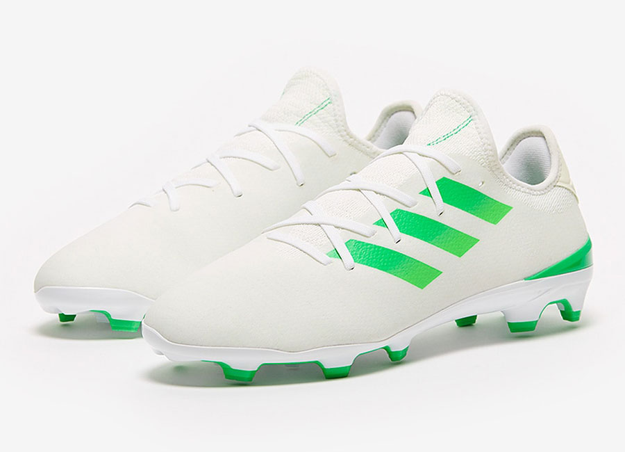 Adidas Gamemode FG - White / Semi Screaming Green / Core White #footballboots #adidasfootball