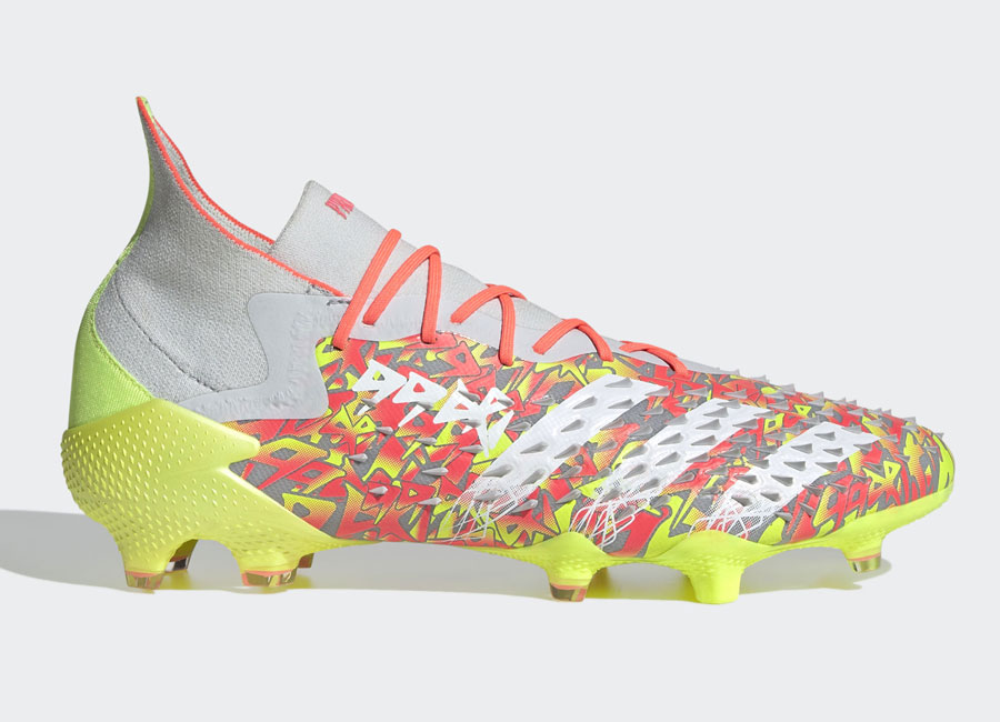 Adidas Predator Freak .1 FG Numbers Up - Clear Grey / Cloud White / Solar Yellow #adidasfootball #footballboots