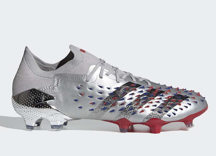 Adidas Predator Freak.1 FG Showpiece - Silver Metallic / Core Black / Scarlet #footballboots #adidasfootball