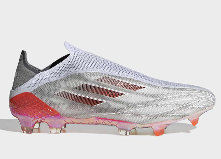 Adidas X Speedflow+ FG WhiteSpark - Cloud White / Iron Metallic / Solar Red #adidasfootball #footballboots
