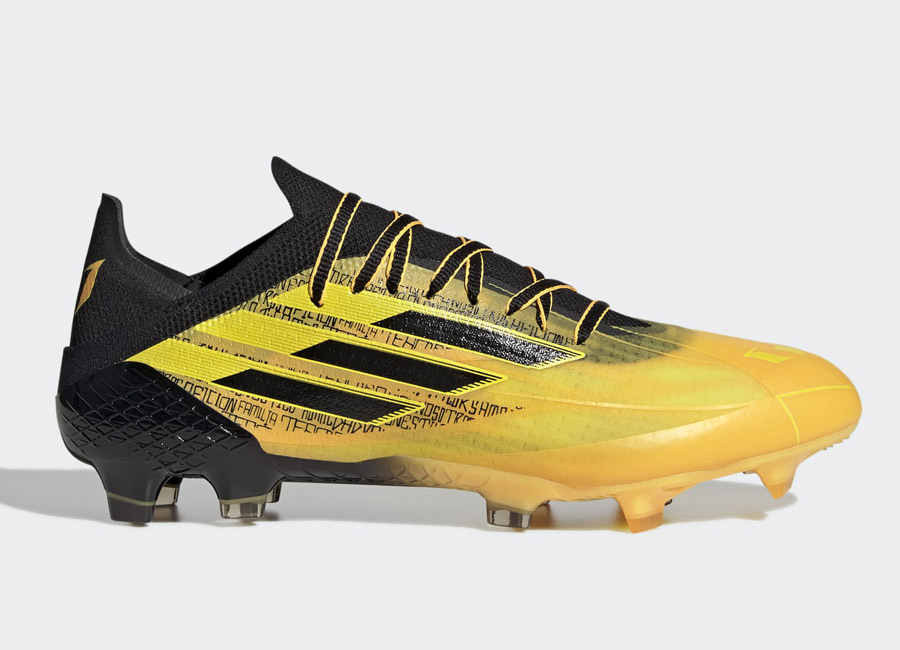 Adidas X Speedflow Messi.1 FG Mi Historia - Solar Gold / Core Black / Bright Yellow #footballboots #adidas #adidasfootball #Messi