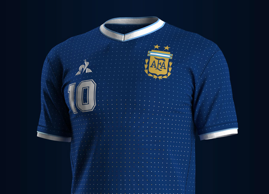 Argentina X Le Coq Sportif Shirt Concept by TRIDENTE @tridente_trdnt #Argentina #kitdesign