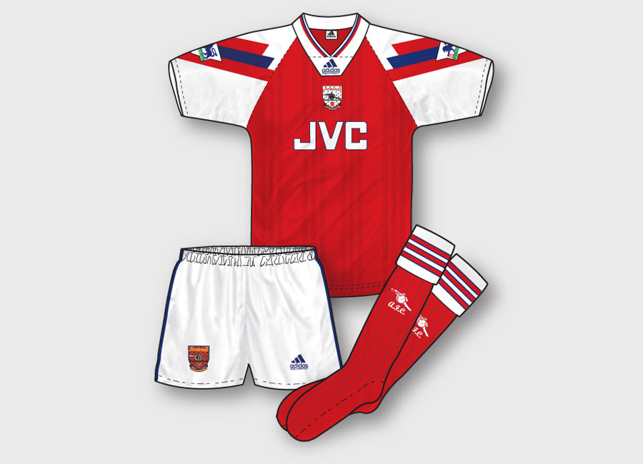 KITVOTE: Arsenal 1992-93 Home Kit #arsenal #kitdesign #arsenalfc #thegunners