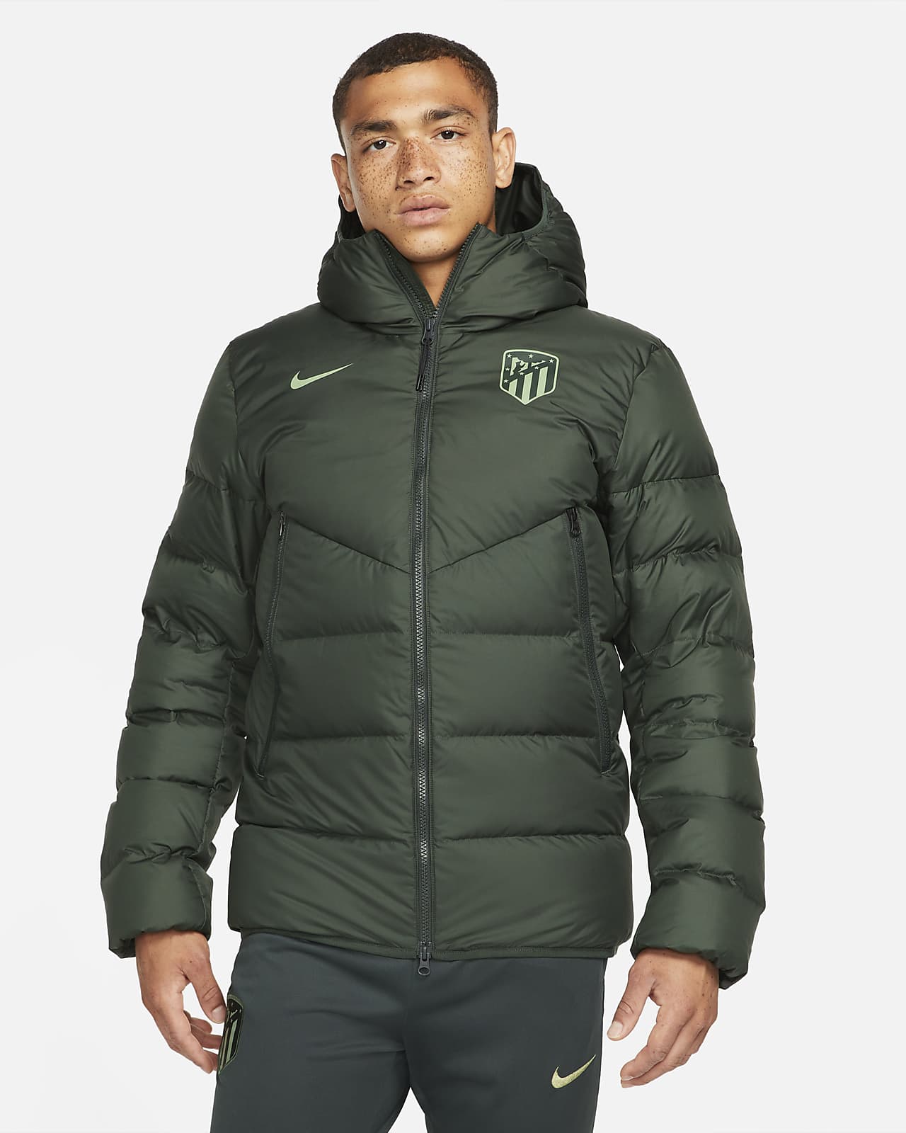 Atl&eacute;tico Madrid 21/22 Strike Nike Therma-FIT Football Jacket - Outdoor Green / Spiral Sage
