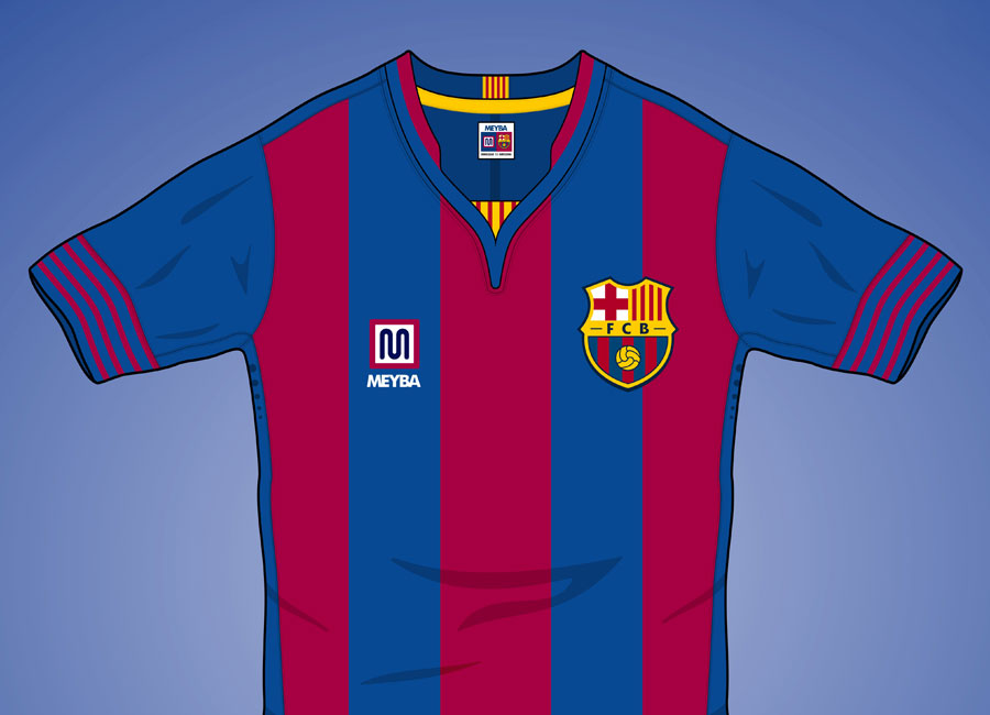 Barcelona X Meyba Shirt Concept by Rabbi #barca #fcbarcelona #barvelona #kitdesign #conceptkit