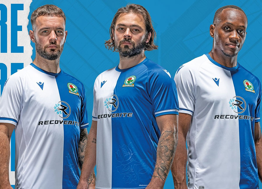 Blackburn Rovers 2021-22 Macron Home Kit MacronSports #Rovers #BlackburnRovers