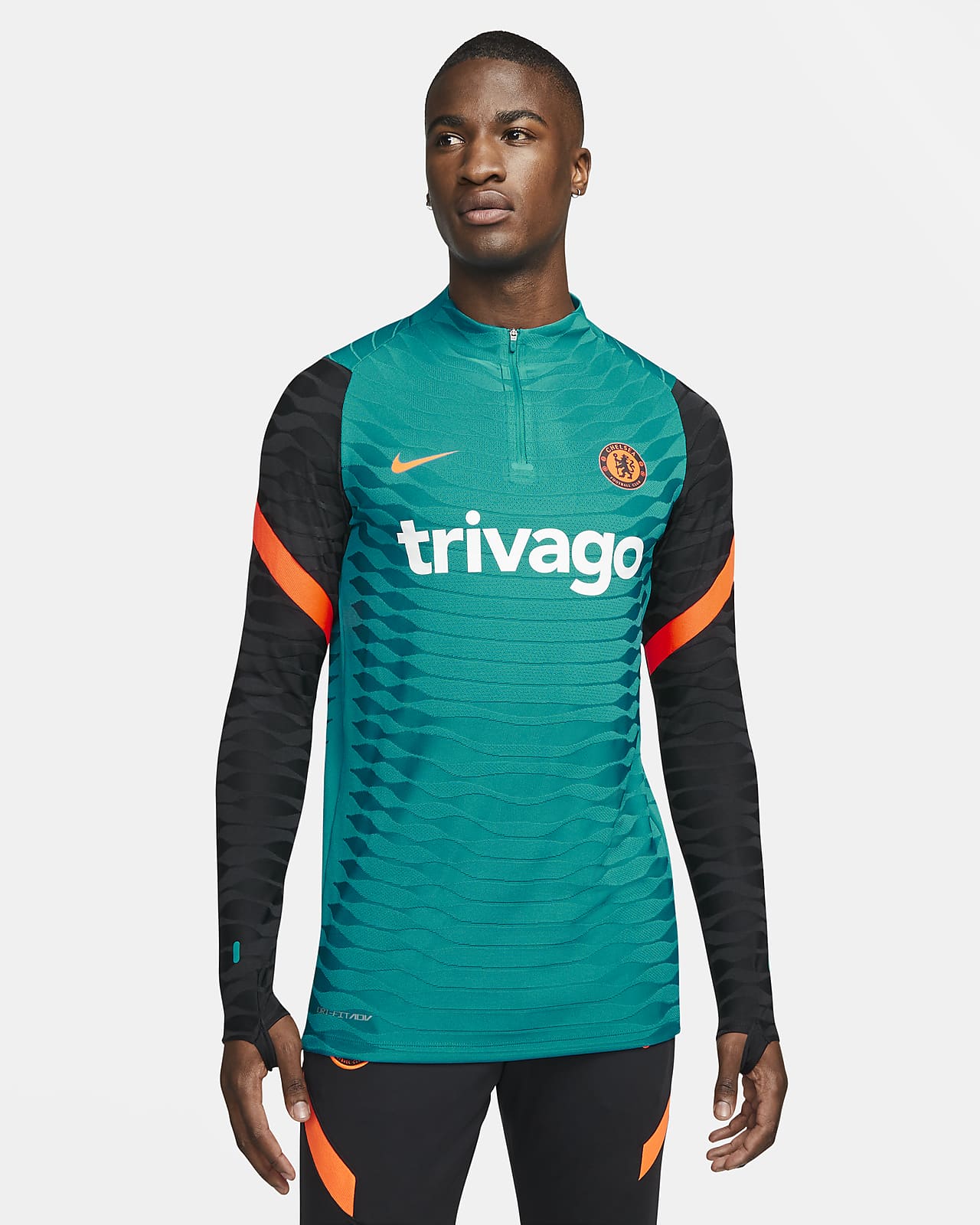Chelsea 21/22 Strike Elite Nike Dri-FIT ADV Football Drill Top - Blustery / Black / Hyper Crimson