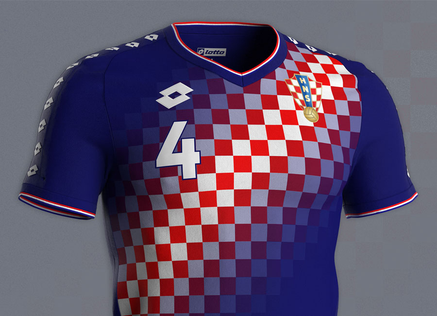 Croatia X Lotto Shirt Concept by TRIDENTE @tridente_trdnt #Croatia #Conceptkit #KitDesign