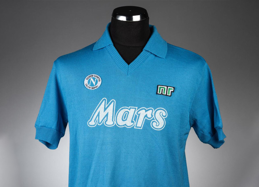 Going, Going, Gone - Diego Maradona's 1988-89 Napoli Home Jersey #matchworn #shirtcollector #SSCNapoli #Napoli #Maradona